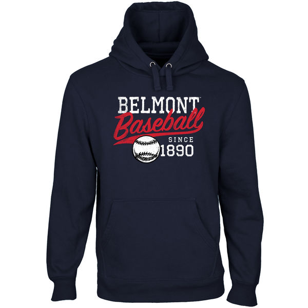 Men NCAA Belmont Bruins Ballpark Pullover Hoodie Navy Blue
